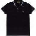 Мужская рубашка-поло Fred Perry, маленькая, темно-синяя, хлопок