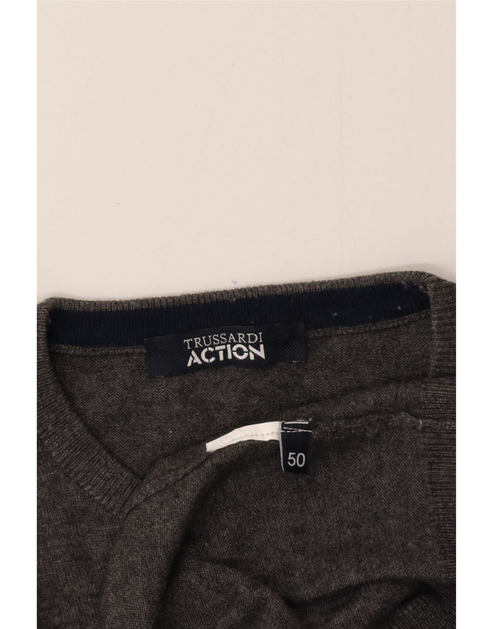 Мужской свитер Trussardi с круглым вырезом IT 50 Medium Grey