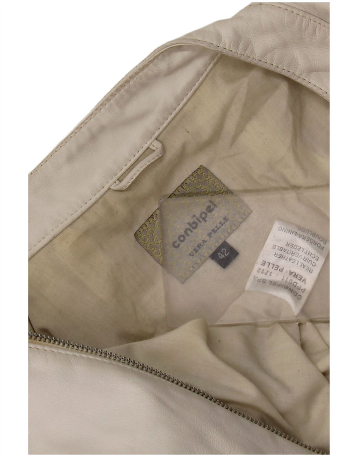 Женская кожаная косуха Conbipel IT 42 Medium White Leather