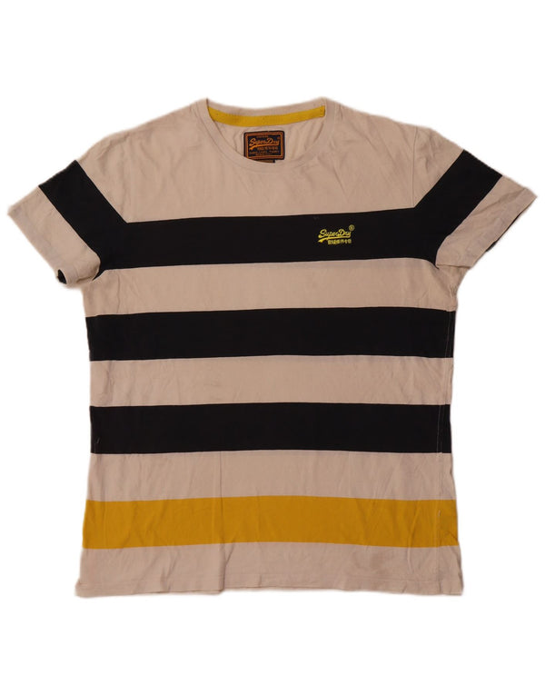 Мужская футболка Superdry Top 2XL из хлопка в белую полоску