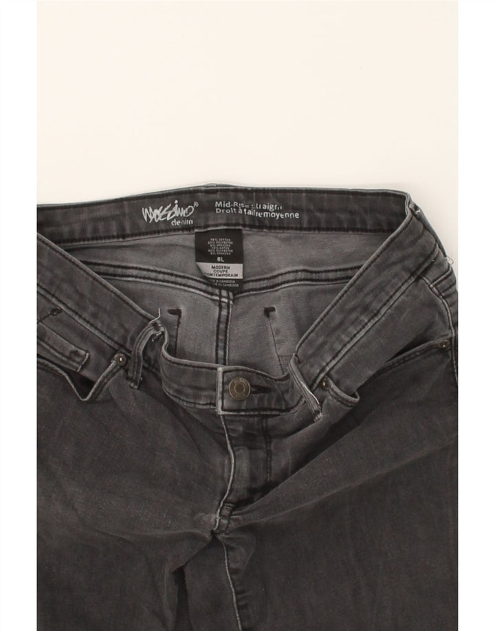 MOSSIMO Womens Mid Rise Straight Jeans US 8 Medium W30 L32  Grey Cotton Vintage Mossimo and Second-Hand Mossimo from Messina Hembry 