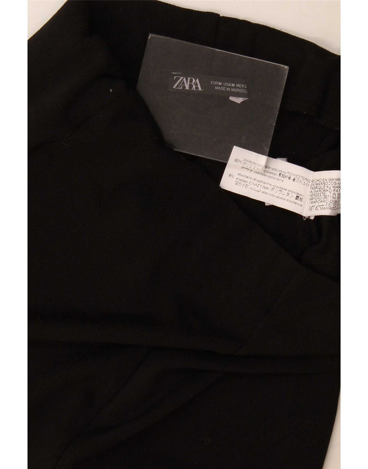 Женские леггинсы Zara UK 12, средний черный полиэстер