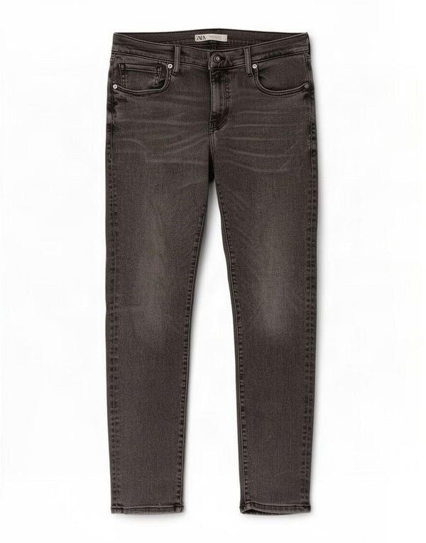 Мужские джинсы скинни Zara EU 42, большие W32 L30, серый хлопок