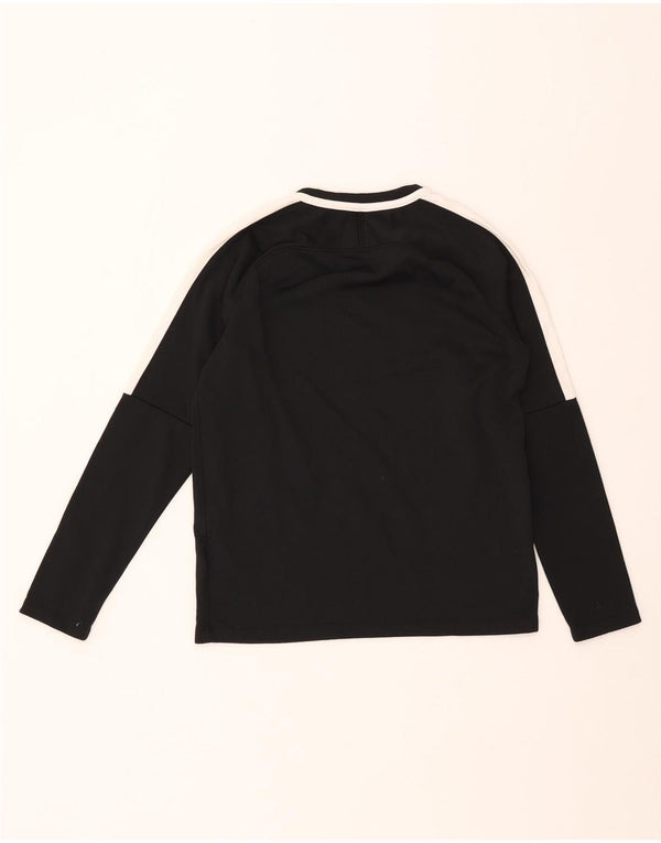 Топ NIKE для мальчиков Dri Fit с длинными рукавами, 12–13 лет, большой черный с цветными блоками