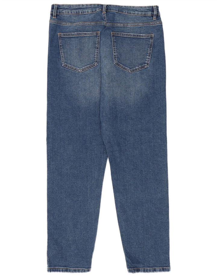 Женские зауженные джинсы Marks & Spencer Mom Regular, Великобритания 14, средние W30 L28, синие