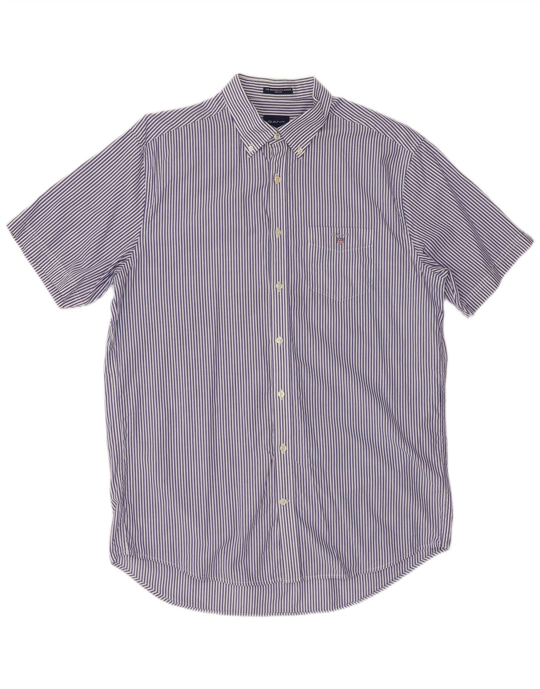 Мужская рубашка стандартного кроя GANT, размер 41/42, 16 1/2, большая темно-синяя полоска