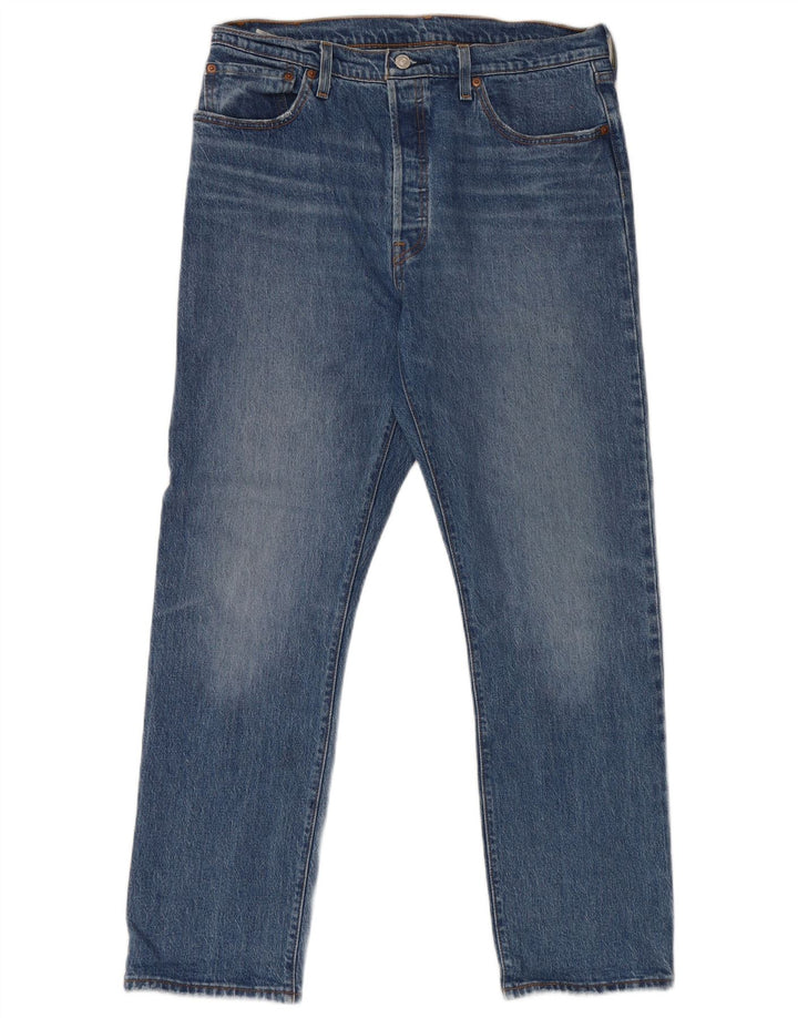 Мужские прямые джинсы Levi's 501 W32 L30 синие, хлопок