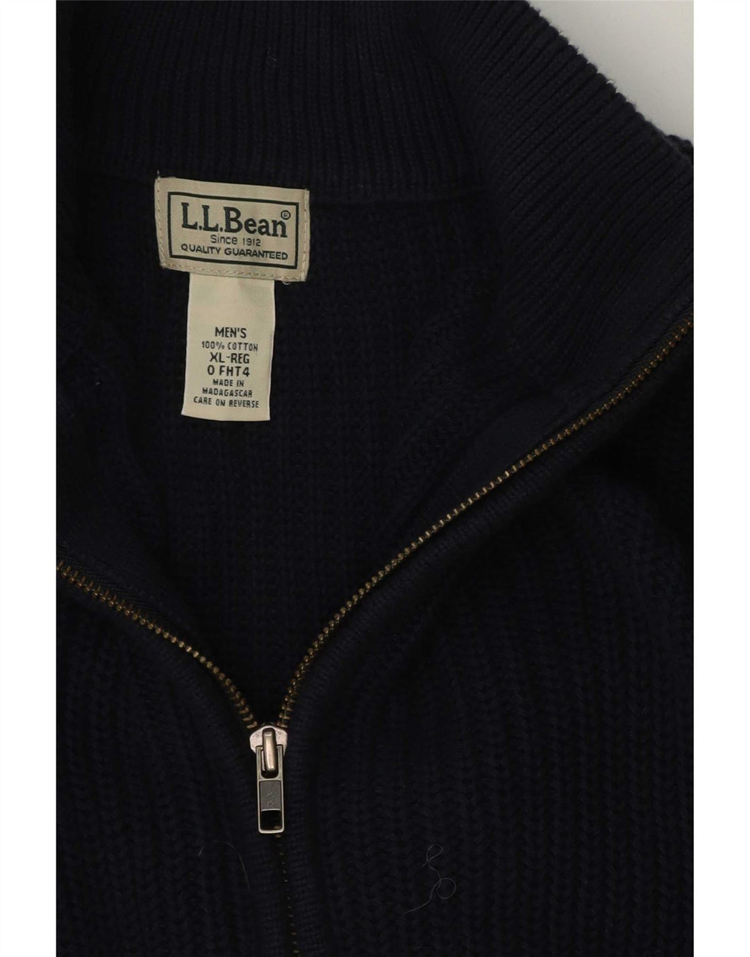 Мужской кардиган L.L.Bean, свитер XL, темно-синий, хлопок