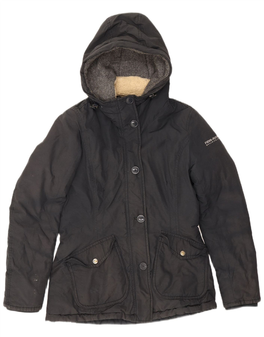 Женская ветровка с капюшоном Woolrich UK 10, маленькая черная
