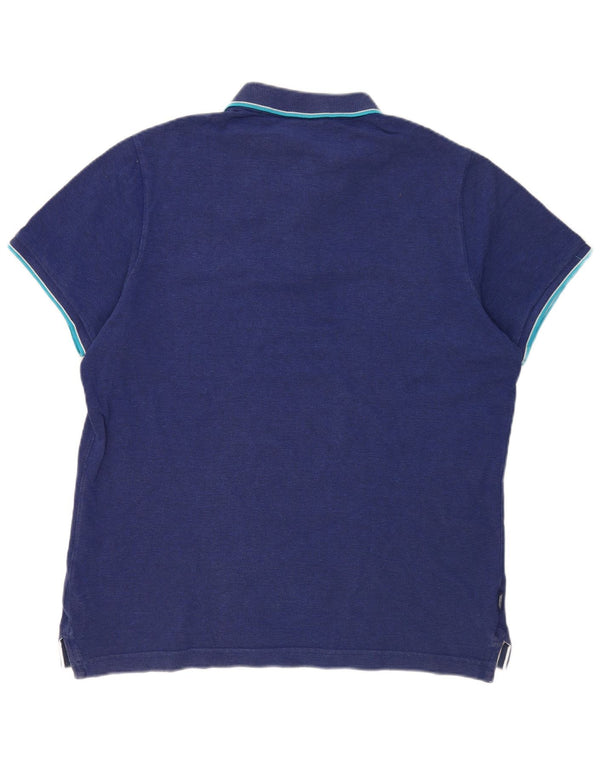 Мужская рубашка-поло Superdry 3XL, синяя, хлопок