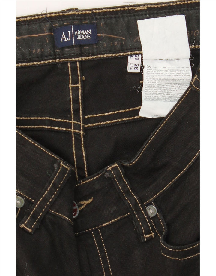 ARMANI Womens Straight Jeans W29 L34 Black Vintage Armani and Second-Hand Armani from Messina Hembry 