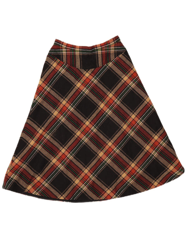 GERARD PASQUIER Женская юбка-трапеция W24 XS черная в клетку из полиэстера