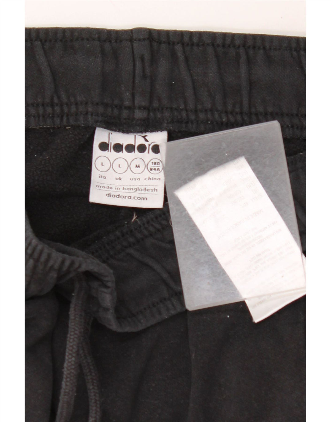 DIADORA Мужские спортивные брюки для бега, большие черные хлопковые брюки с цветными блоками