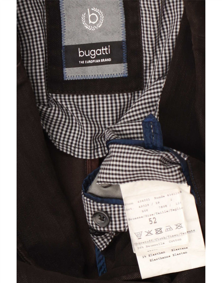 Мужской пиджак Bugatti на 3 пуговицах EU 52 XL, коричневый хлопок