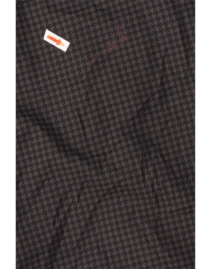 Volcom Дождевик с капюшоном для девочек 13–14 лет XL, серый полиэстер с узором «гусиные лапки»
