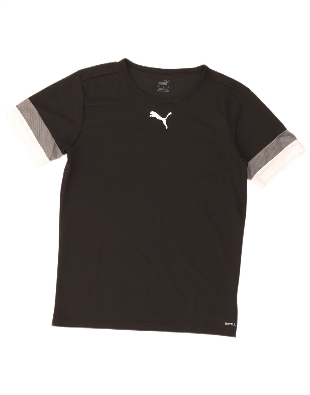 Мужская футболка Puma, средний черный полиэстер с цветными блоками
