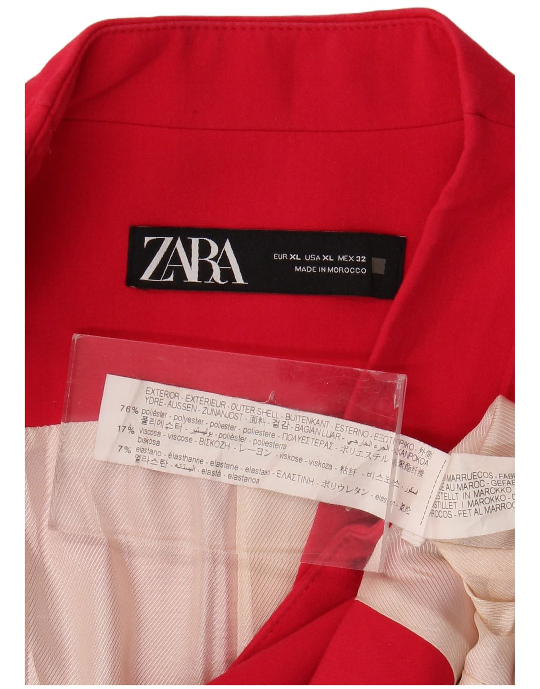 Женский пиджак Zara UK 18 XL, розовый полиэстер