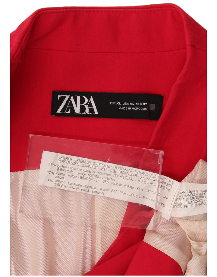 Женский пиджак Zara UK 18 XL, розовый полиэстер