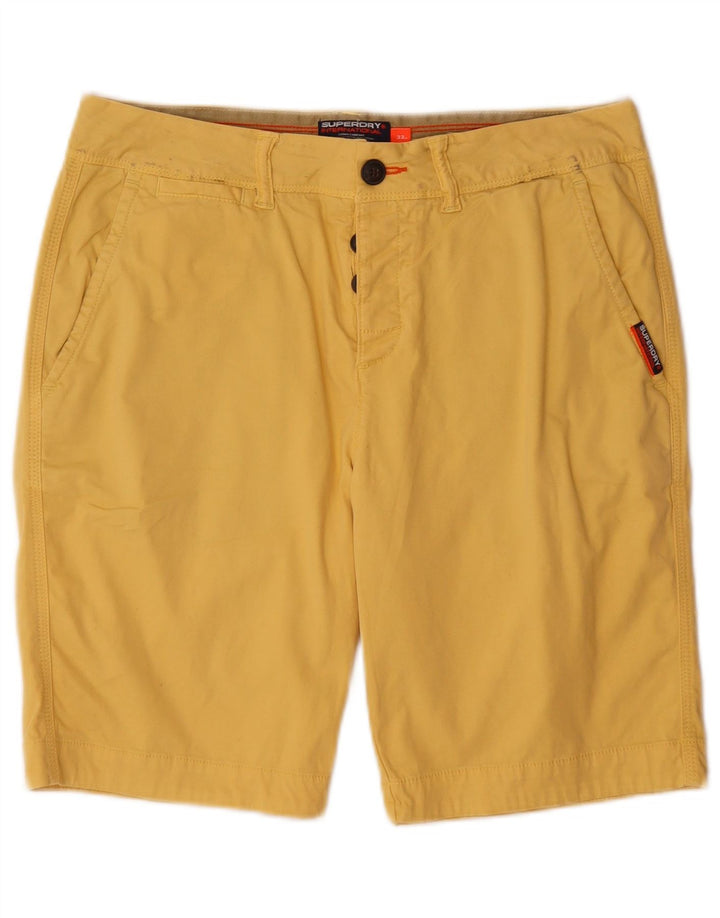 Мужские шорты чинос Superdry W33, большие желтые хлопковые