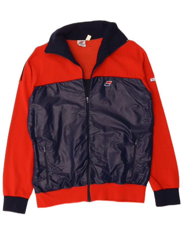 Мужской спортивный костюм VINTAGE, верхняя куртка UK 40, средний красный полиамид с цветными блоками