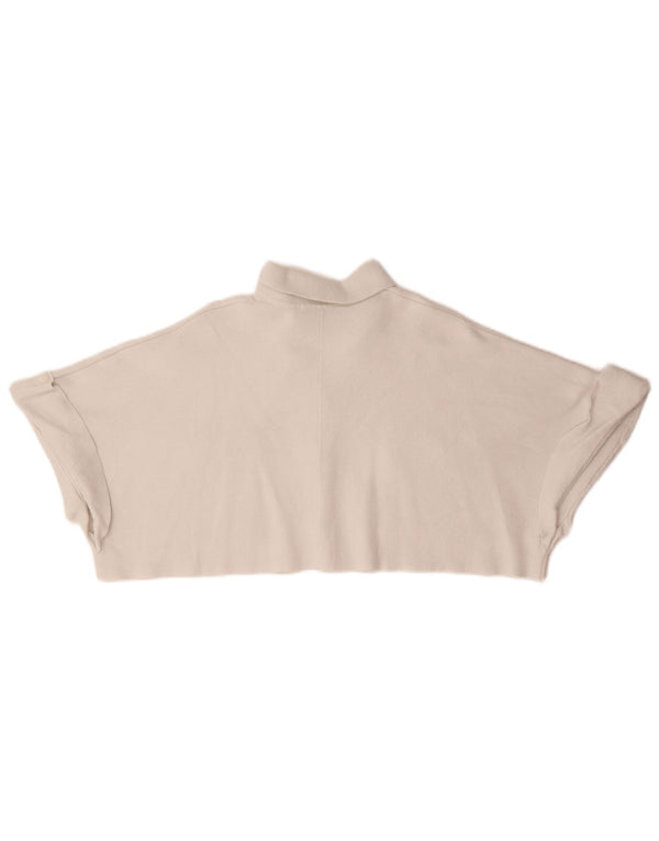 Женский укороченный кардиган оверсайз Zara UK 10, маленький размер, белая вискоза