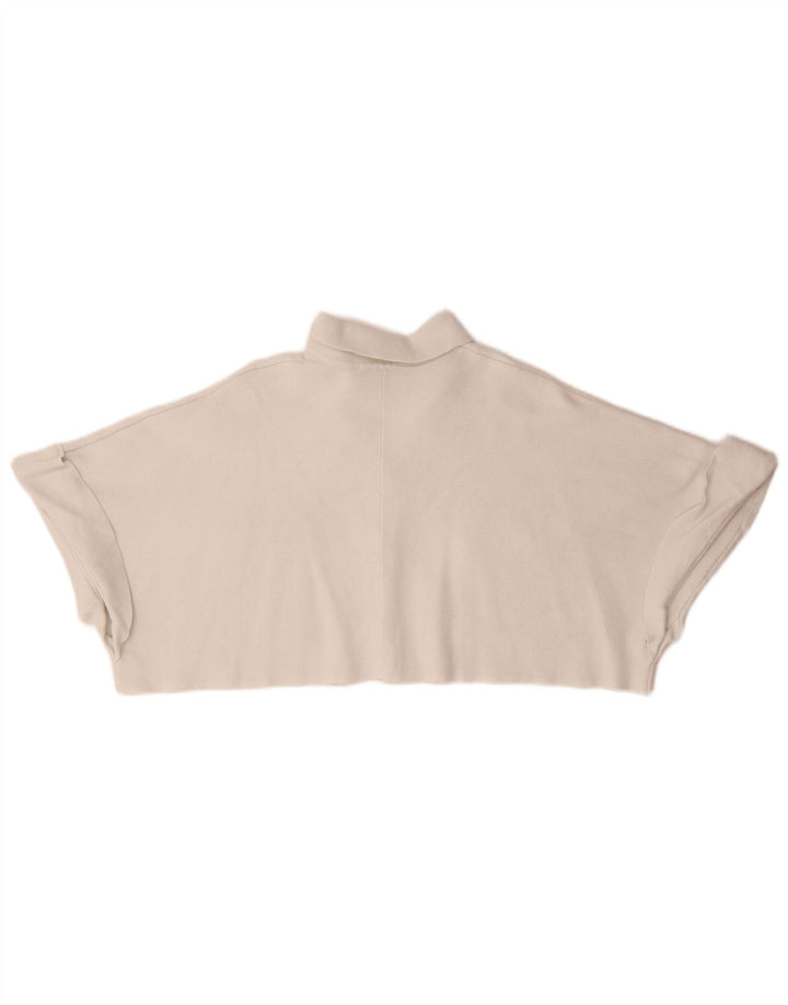 Женский укороченный кардиган оверсайз Zara UK 10, маленький размер, белая вискоза