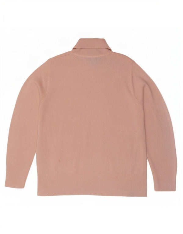 Женский джемпер с высоким воротником Marks & Spencer, Великобритания, 18 XL, розовый акрил