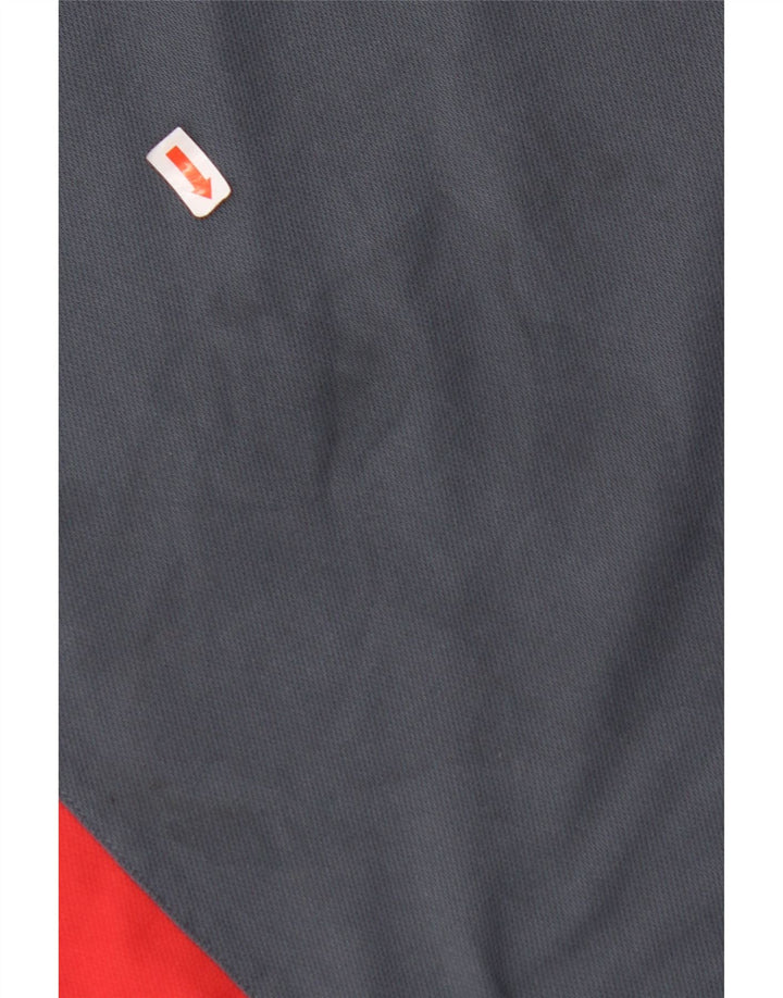 Мужская футболка ADIDAS, маленький серый полиэстер с цветными блоками