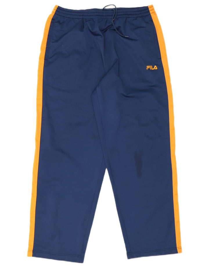 Мужские спортивные брюки Fila XL синие, полиэстер с цветными блоками