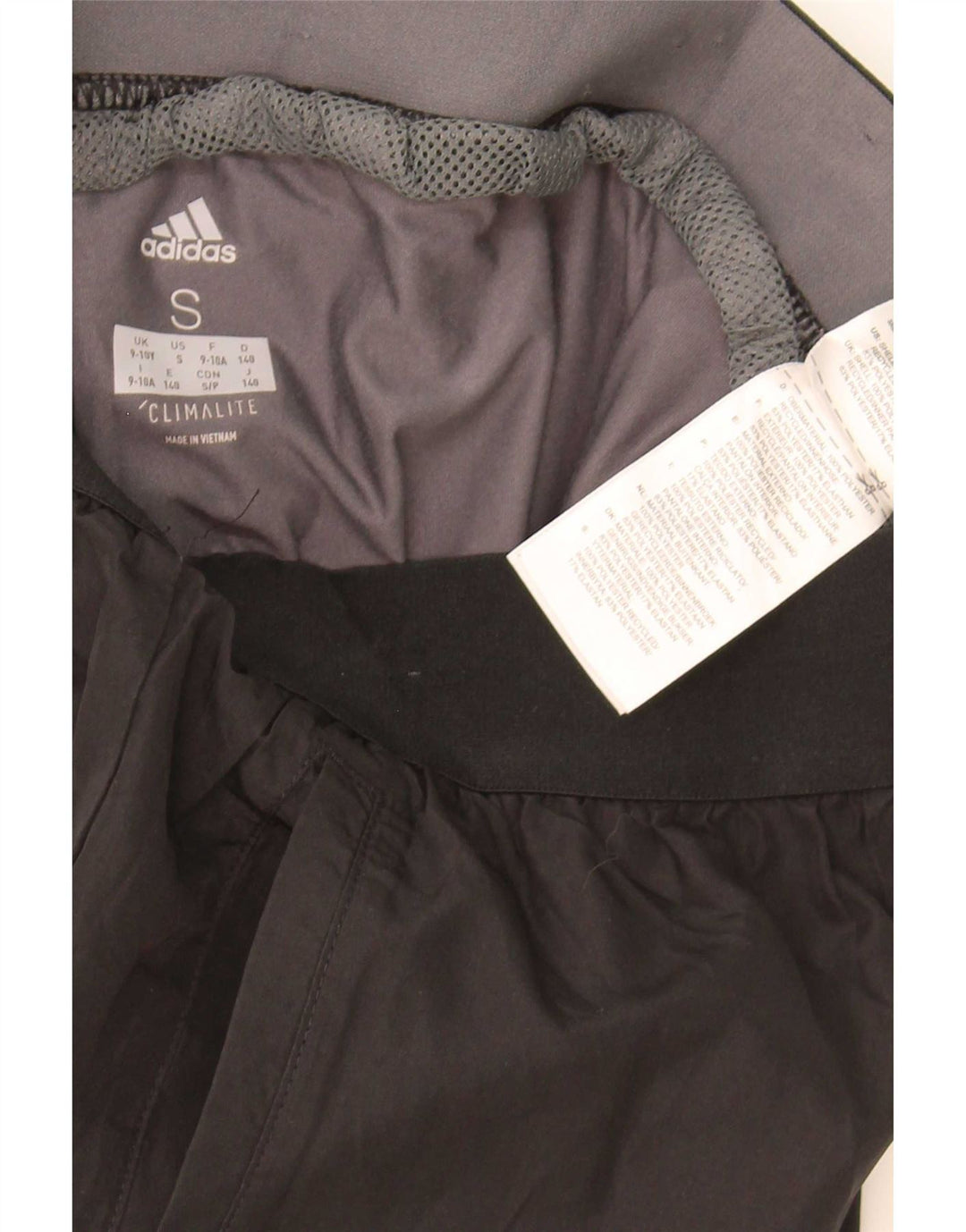 Спортивные шорты Adidas Climalite для мальчиков 9-10 лет, маленькие черные из полиэстера