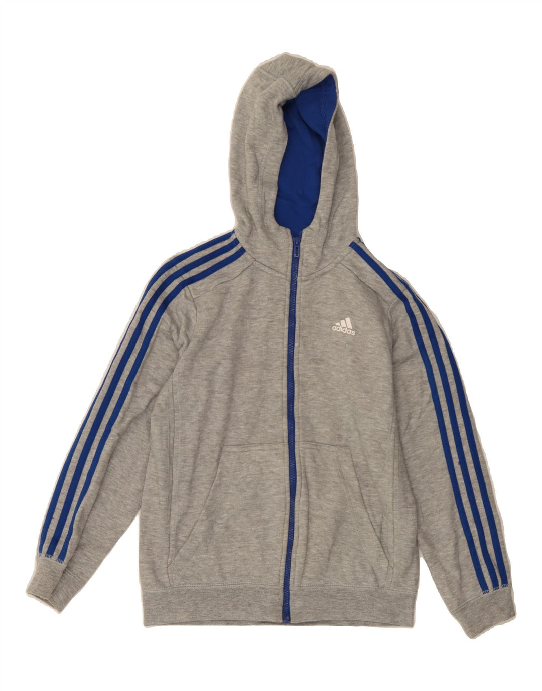 ADIDAS Boys Climalite Zip Hoodie Sweater 11-12 Years Grey Polyester Vintage Adidas and Second-Hand Adidas from Messina Hembry 