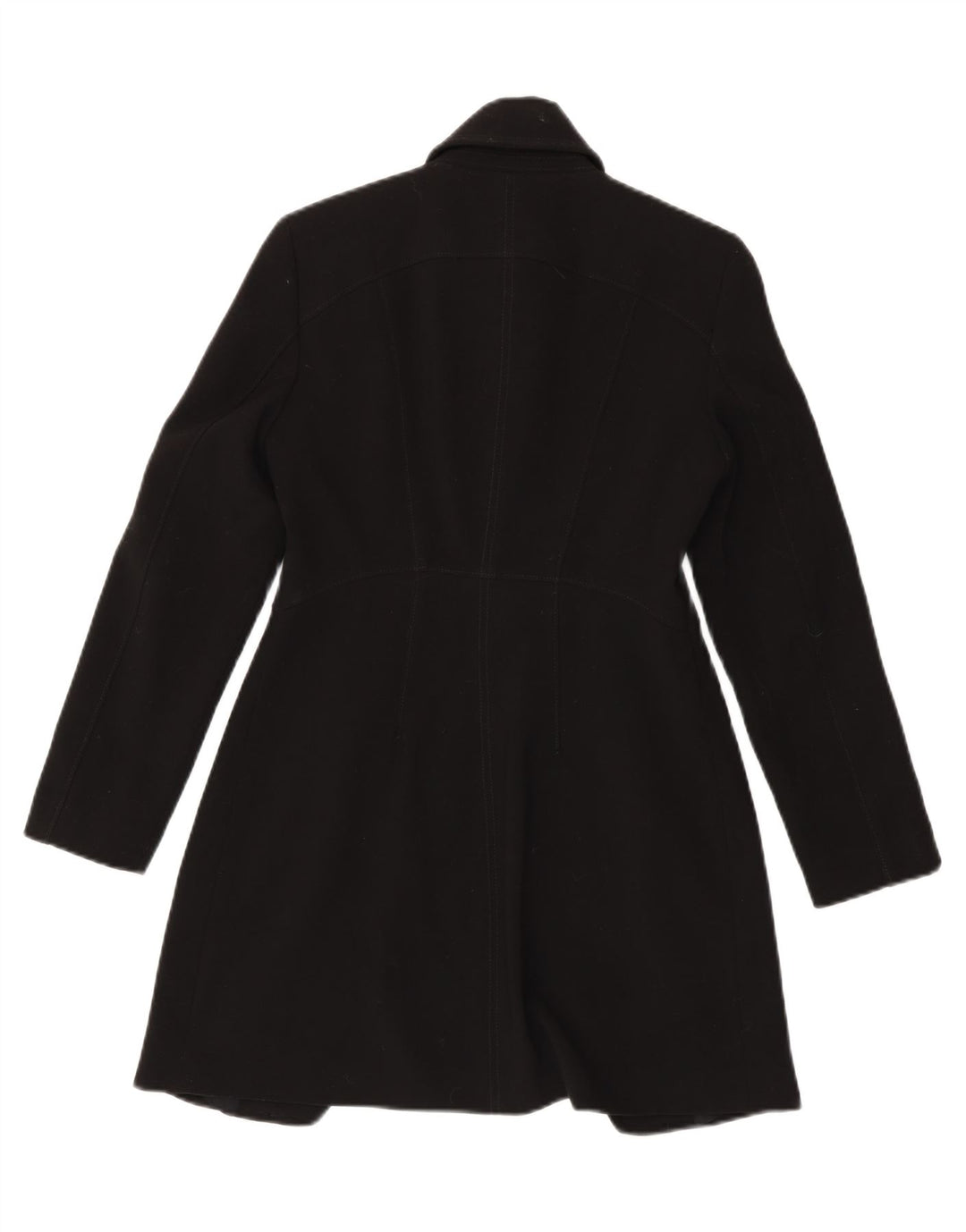 ZARA Womens Overcoat UK 10 Small Black Polyester Vintage Zara and Second-Hand Zara from Messina Hembry 