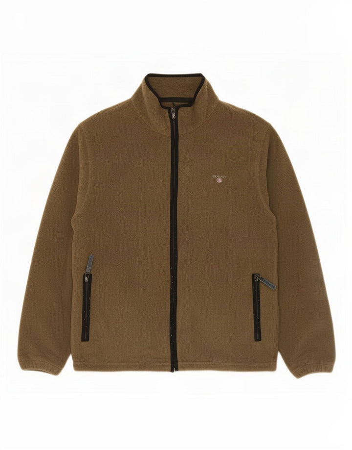 Мужская флисовая куртка Gant UK 38, средний хаки, полиэстер