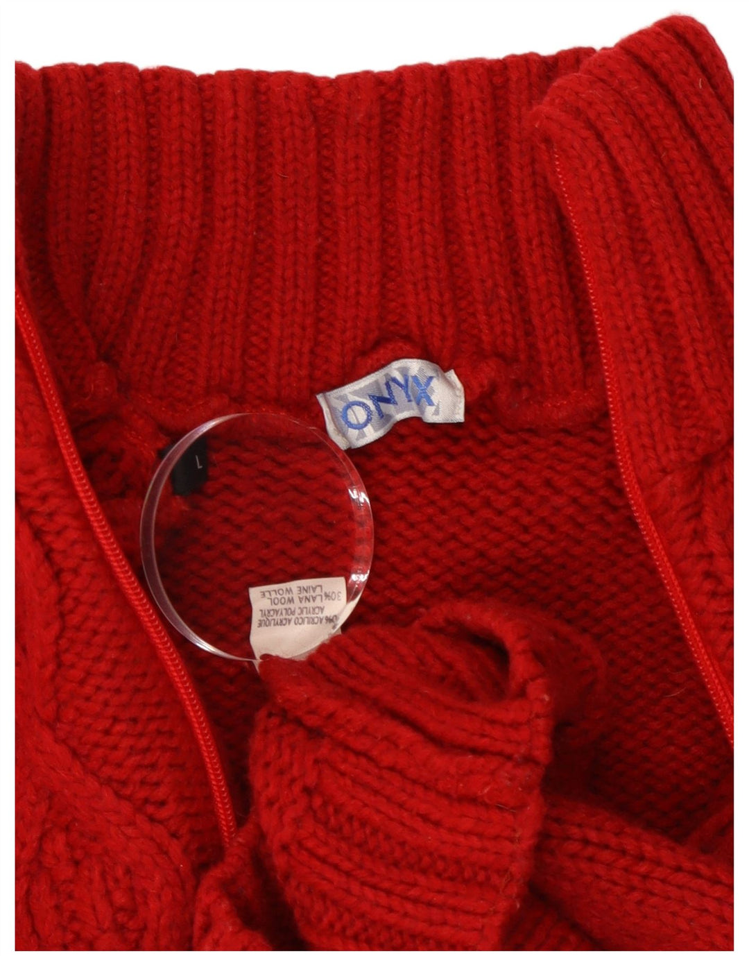 Женский кардиган из оникса UK 14, большой красный акрил