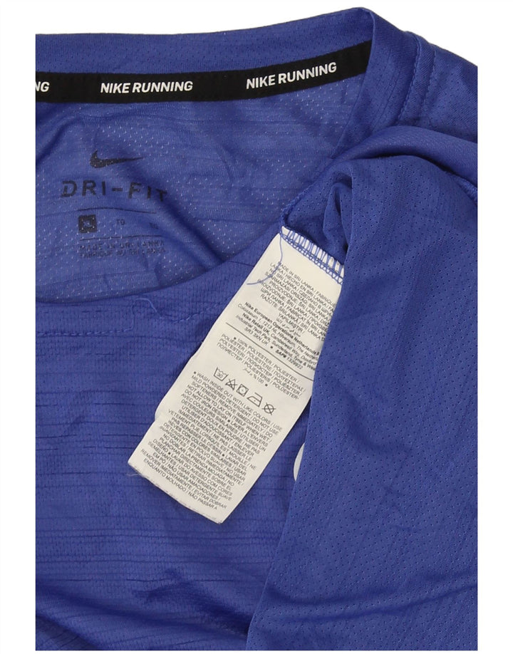 Мужская футболка Nike Dri Fit Top XL из полиэстера в синюю полоску
