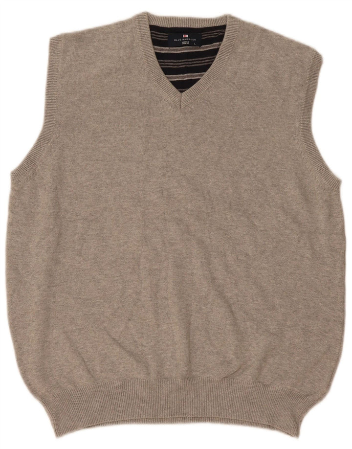 Мужская майка Mark & Spencer Blue Harbour Vest, большой серый хлопок с крапинками