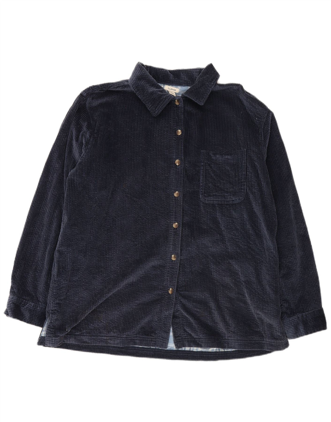 Мужская вельветовая рубашка L.L.Bean, большой размер, темно-синий, хлопок