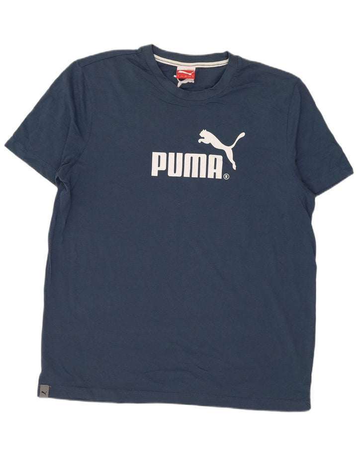 Мужская футболка с рисунком Puma, средний темно-синий