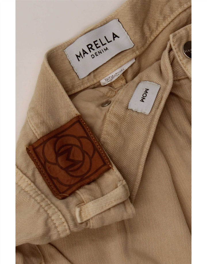 Женские зауженные джинсы Marella W28 L26 Бежевые