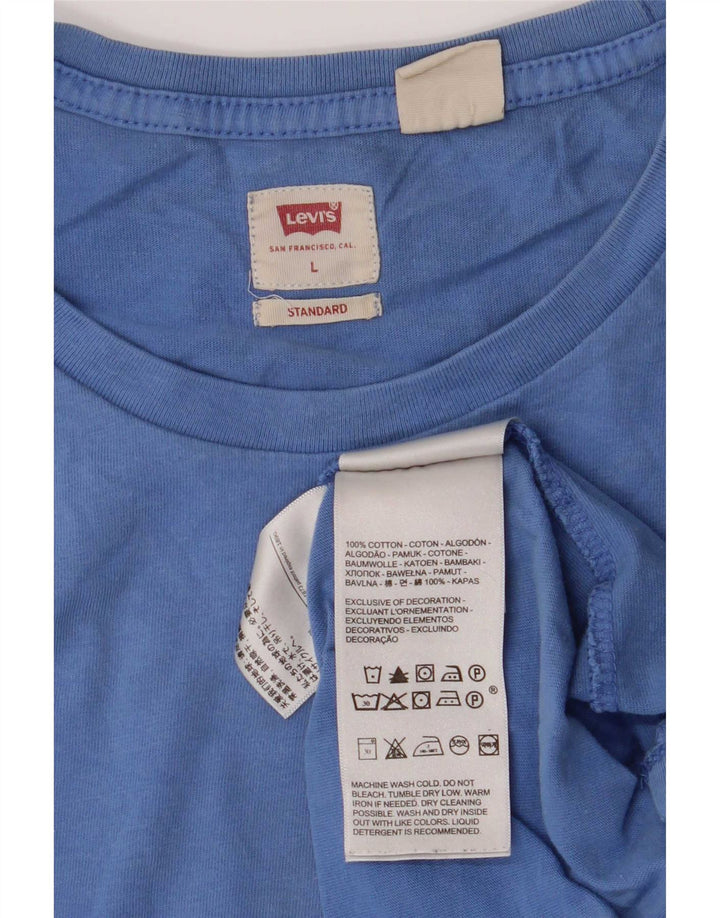 Мужская стандартная футболка Levi's, большой синий хлопок