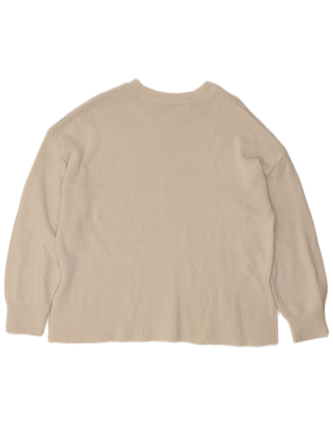Женский свободный джемпер с вырезом «лодочка» Zara UK 14, средний, белый цвет