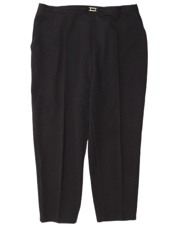 Женские укороченные зауженные брюки Marks & Spencer UK 20 2XL W36 L26 черные