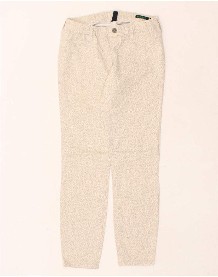 BENETTON Womens Jegging Casual Trousers W28 L28 Beige Floral | Vintage Benetton | Thrift | Second-Hand Benetton | Used Clothing | Messina Hembry 