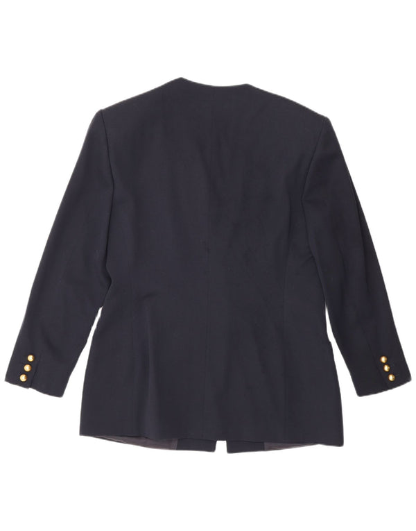 Les Copains Womens 1 Button Blazer Jacket UK 14 Medium Navy Blue