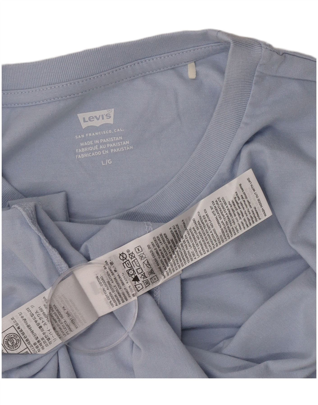 Женская футболка Levi's Top UK 16, большой синий хлопок