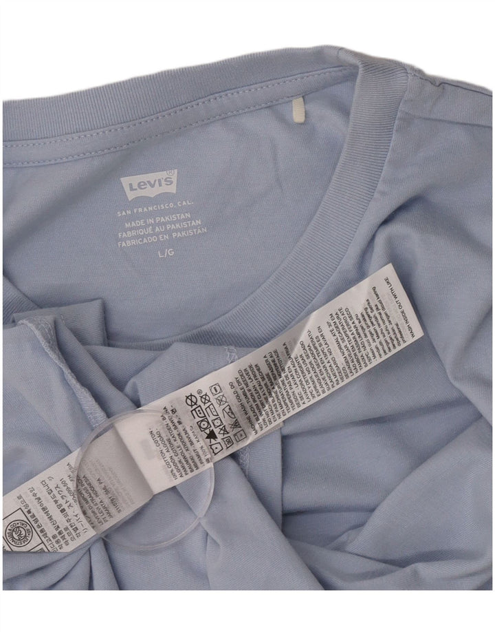 Женская футболка Levi's Top UK 16, большой синий хлопок