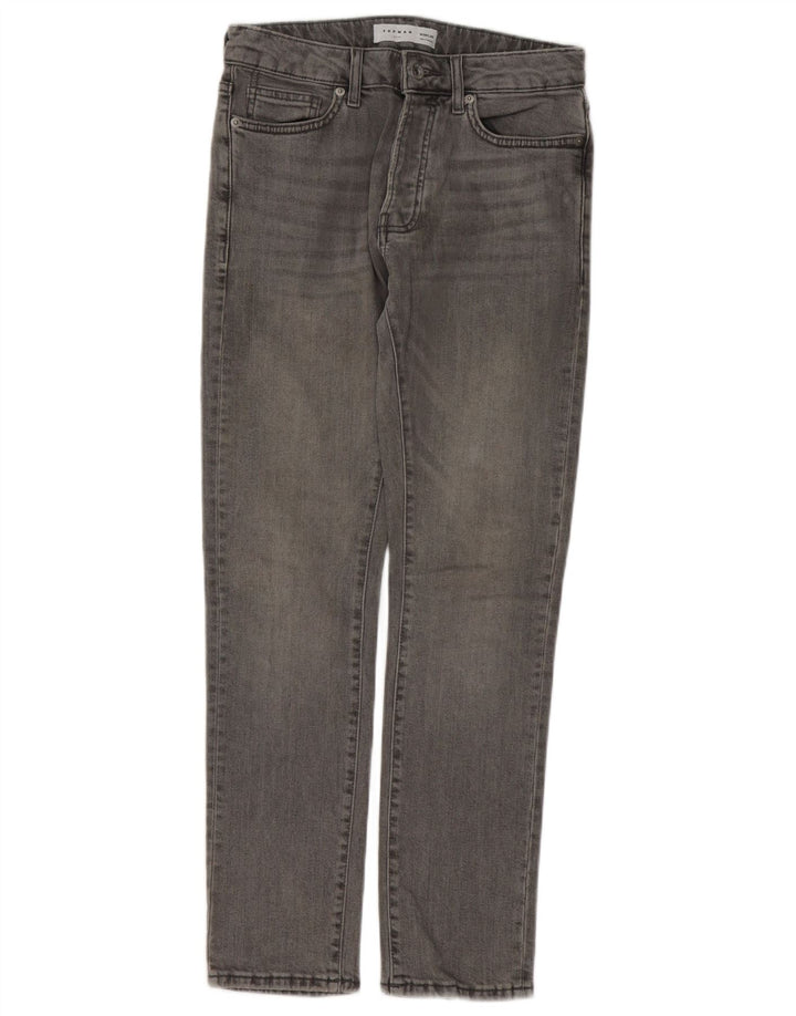 Мужские узкие джинсы Topman W28 L30 серые, хлопок