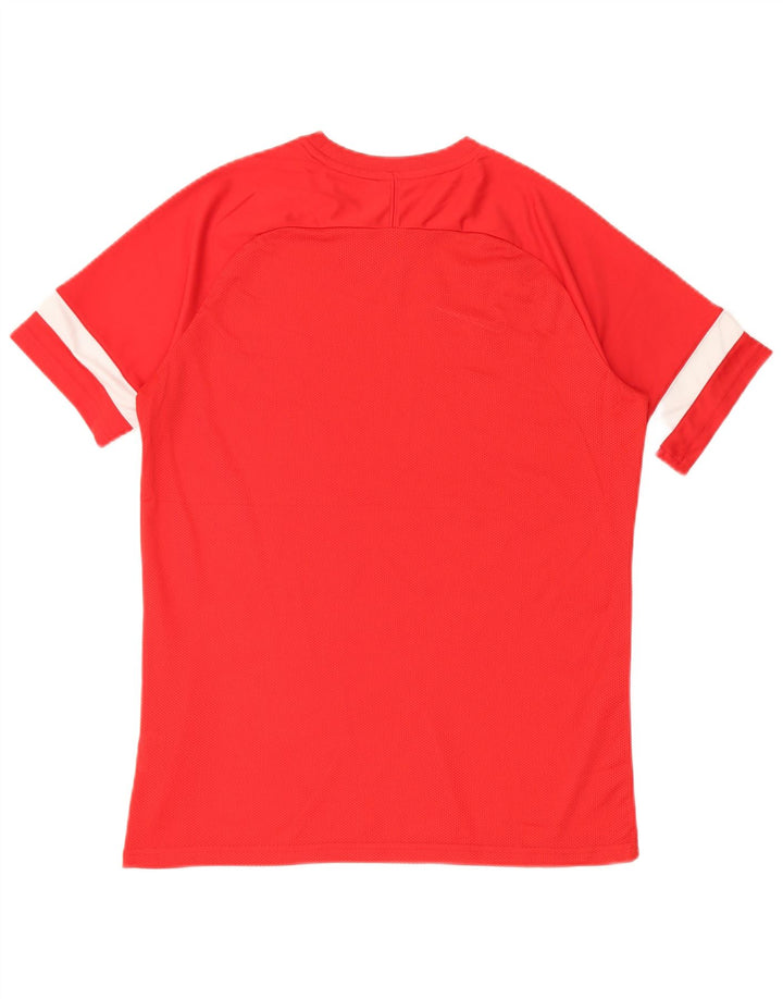Мужская футболка Nike Dri Fit, большой красный полиэстер с цветными блоками