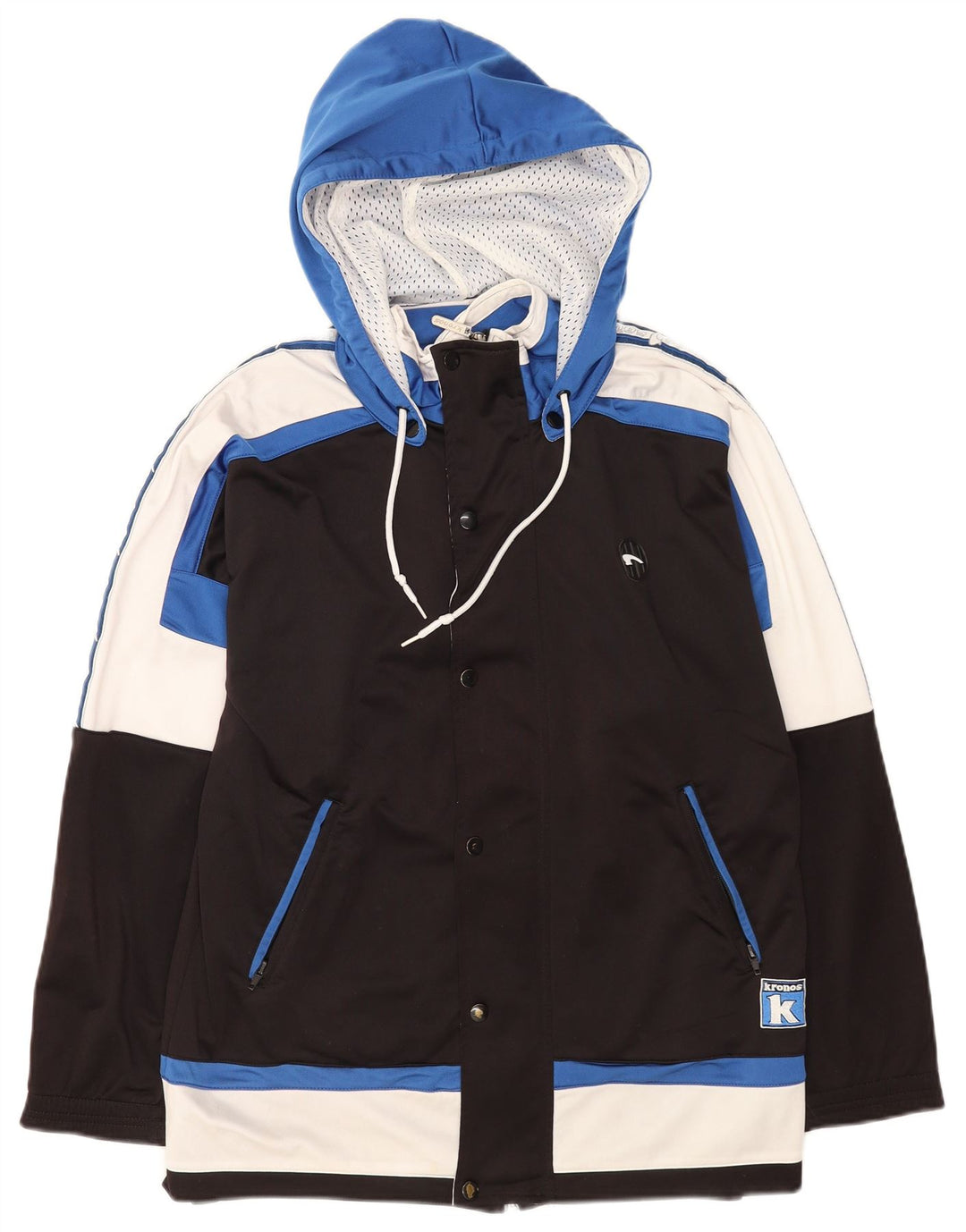 Мужской спортивный костюм Kronos с капюшоном, верхняя куртка, средний черный, полиэстер с цветными блоками
