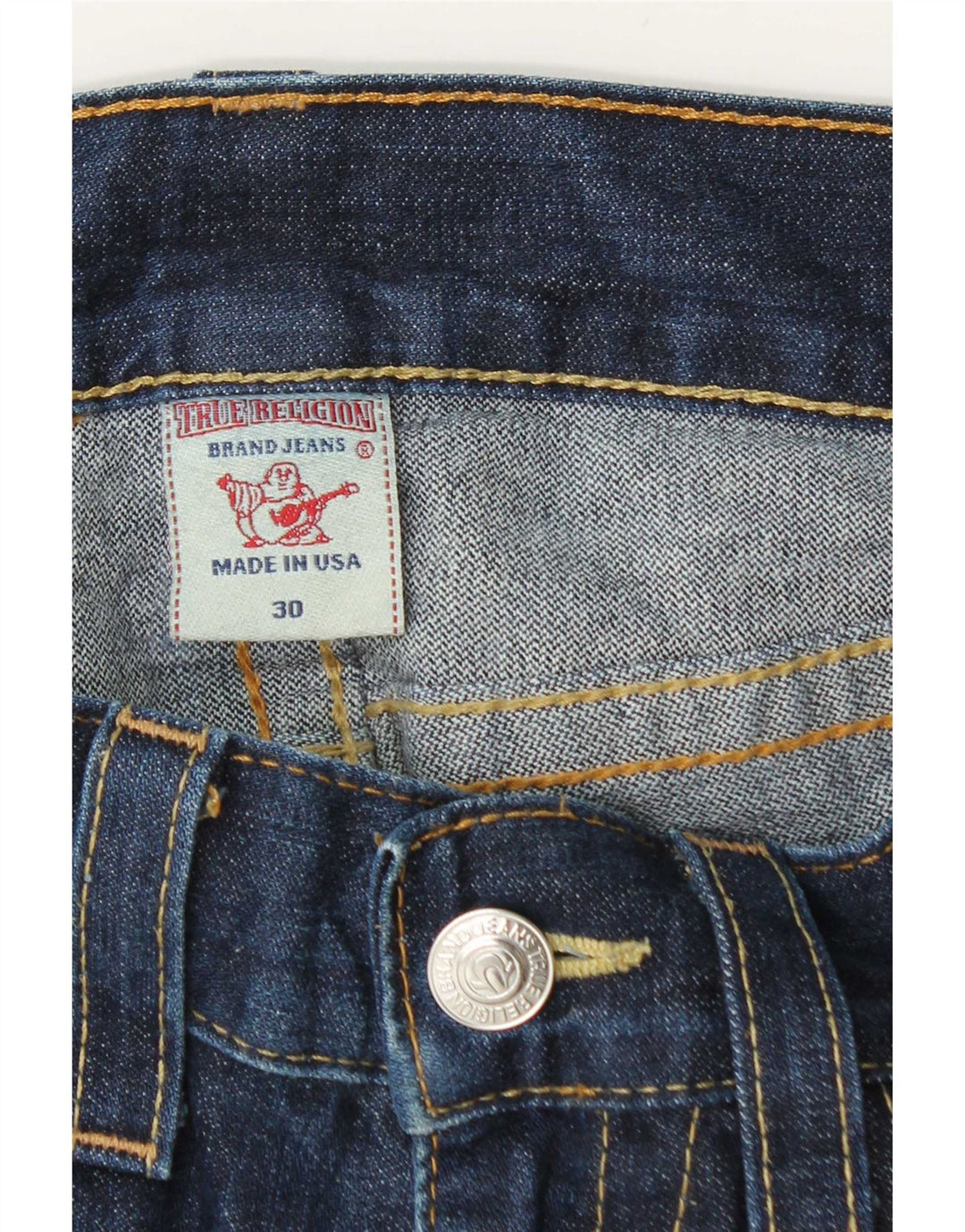 Мужские прямые джинсы True Religion W30 L31, синий хлопок